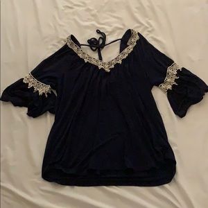 Always Indigo, Top, Navy, Women’s L